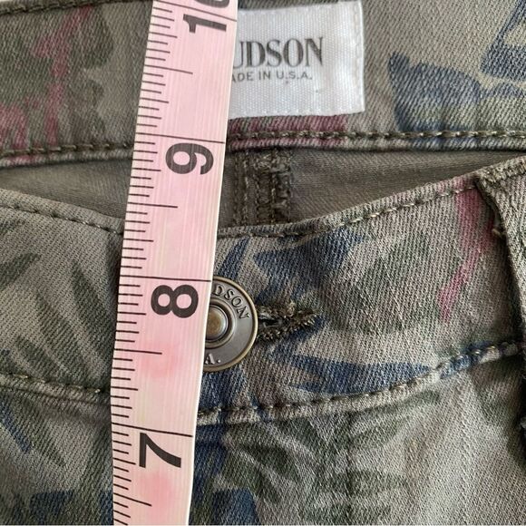 Hudson Jeans Krista Printed Super Skinny Bramble Green Jeans Pants Size 29 - Picture 13 of 14